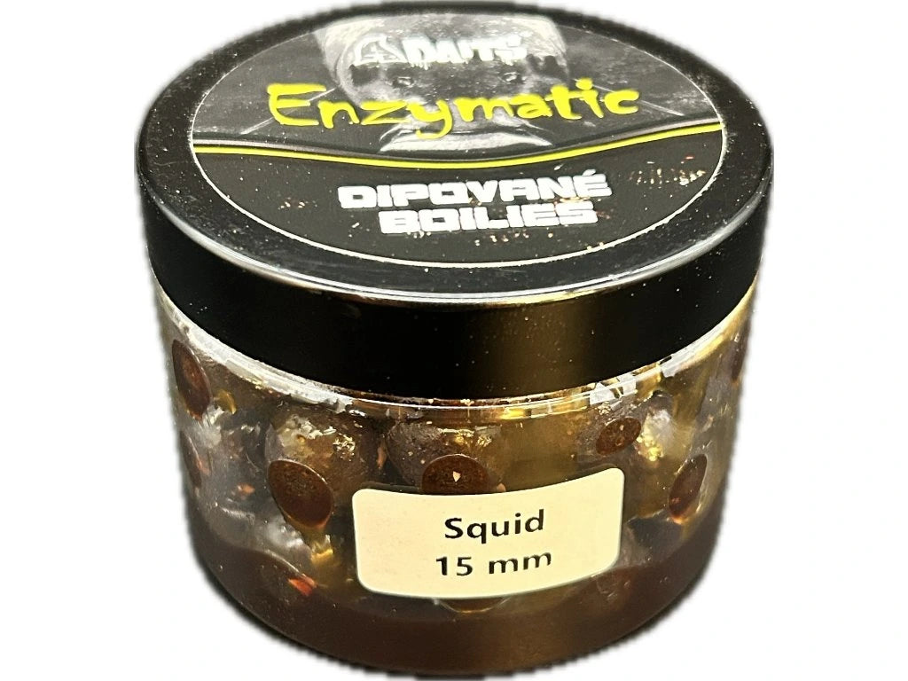 Dipped Boilies Enzymatischer Tintenfisch 15 mm 130 g