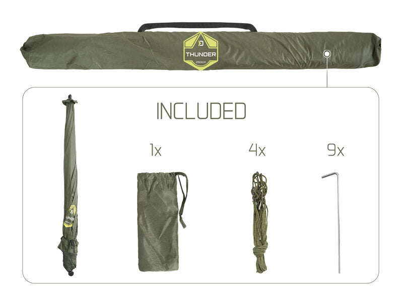 Regenschirm mit der Seitenwand Delphin THUNDER FullWALL | 250cm 4/4