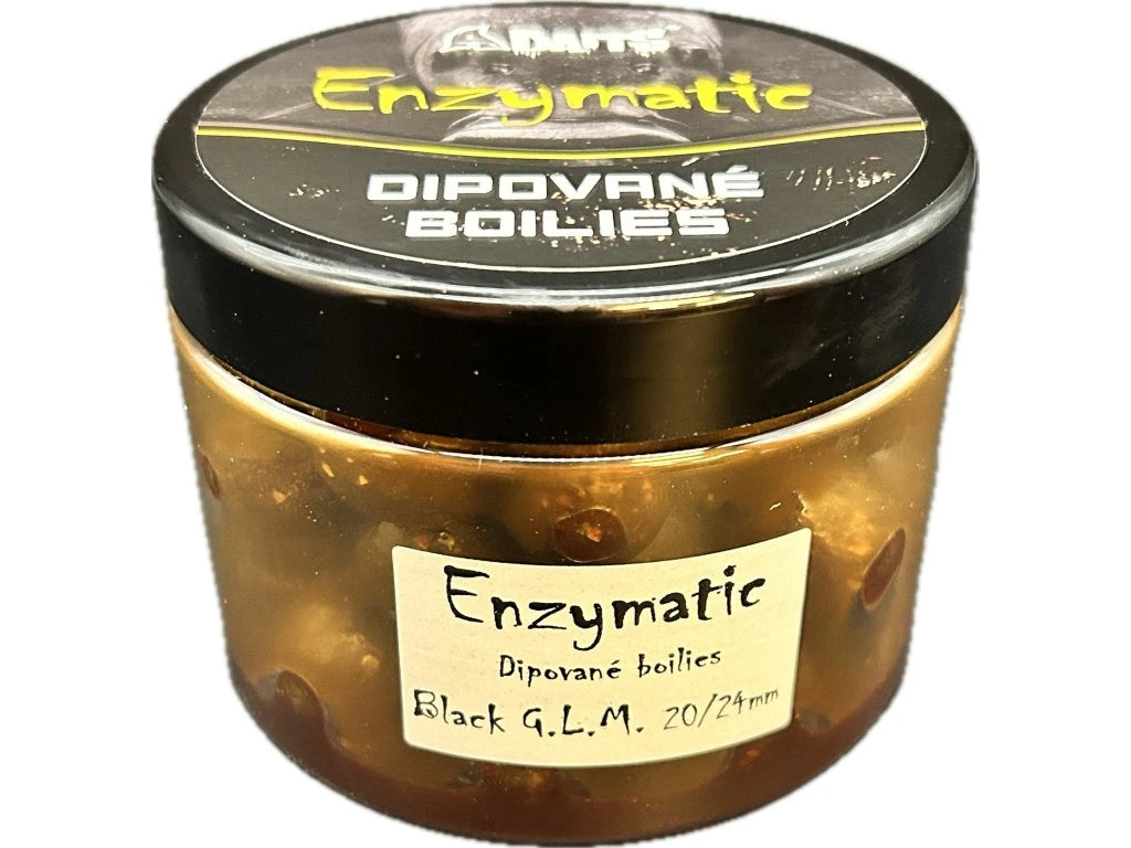 Dipped Boilies Enzymatic Black GLM 20/24mm 350g