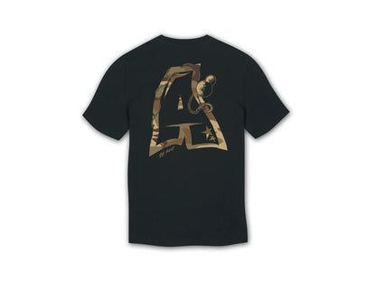 T-Shirt A Camo Schwarz