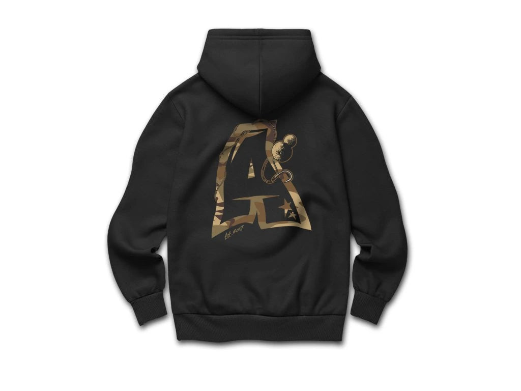 Sweatshirt A Camo Schwarz