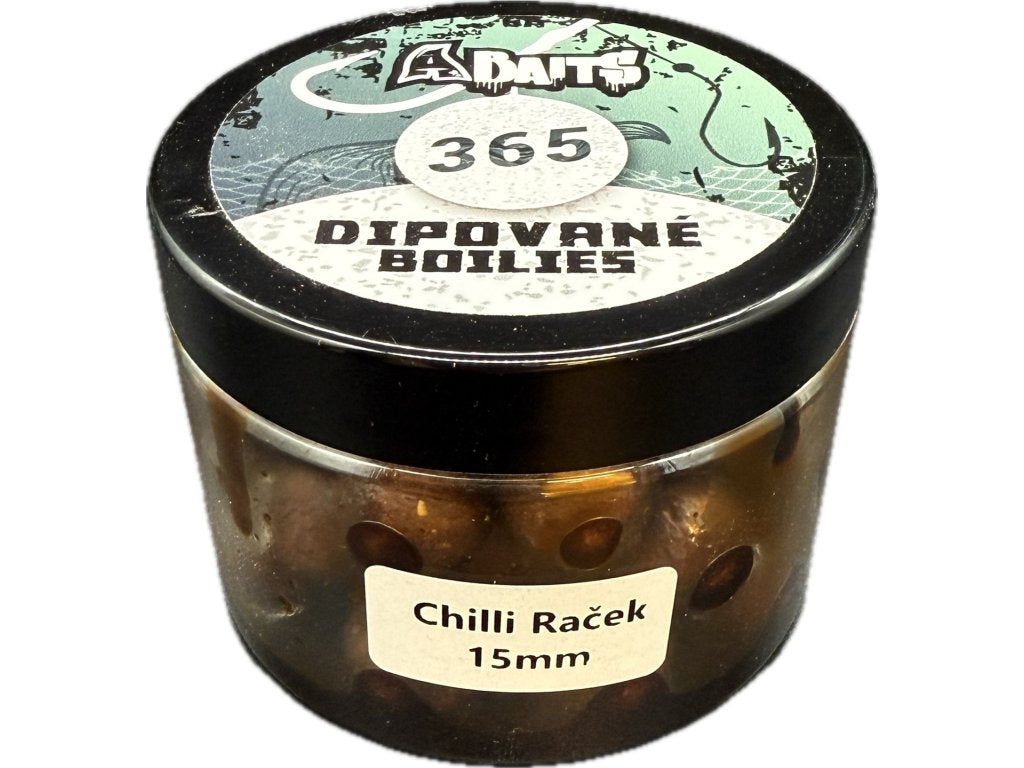 Getauchte Boilies 356 Chilli Raček 15mm 130g