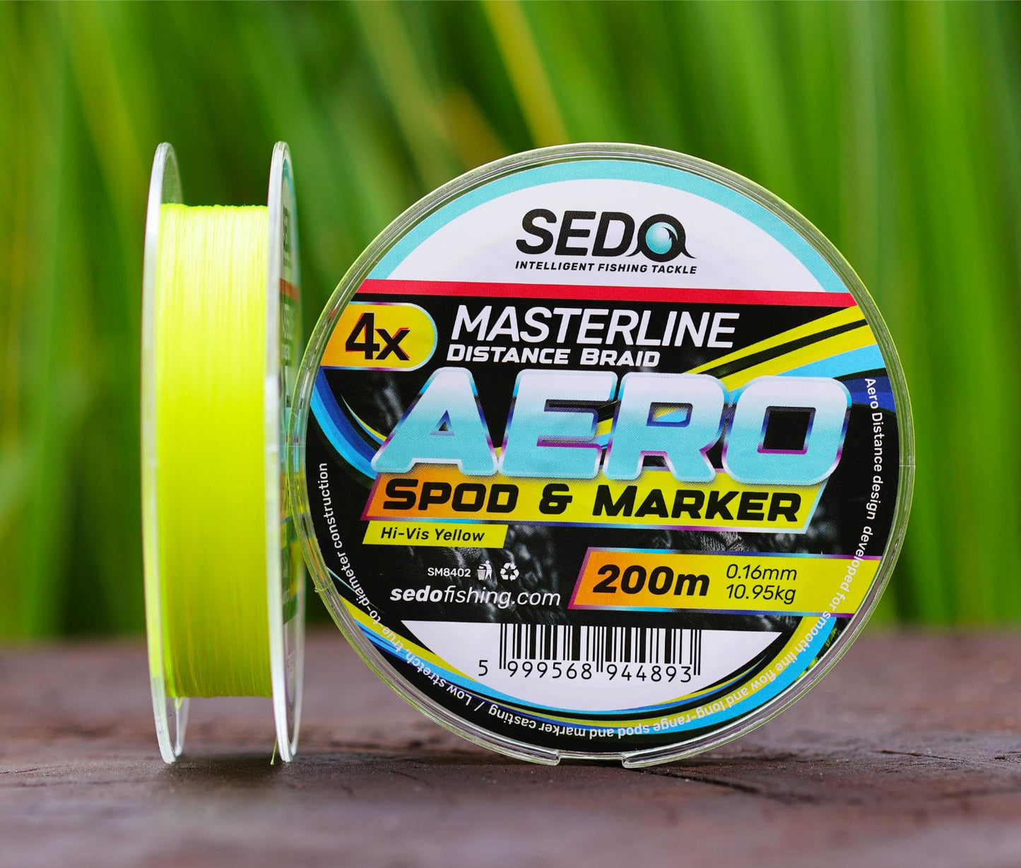 Masterline 4X Aero Distance Braid – Spod & Marker – Hi-Vis Yellow – 200 m