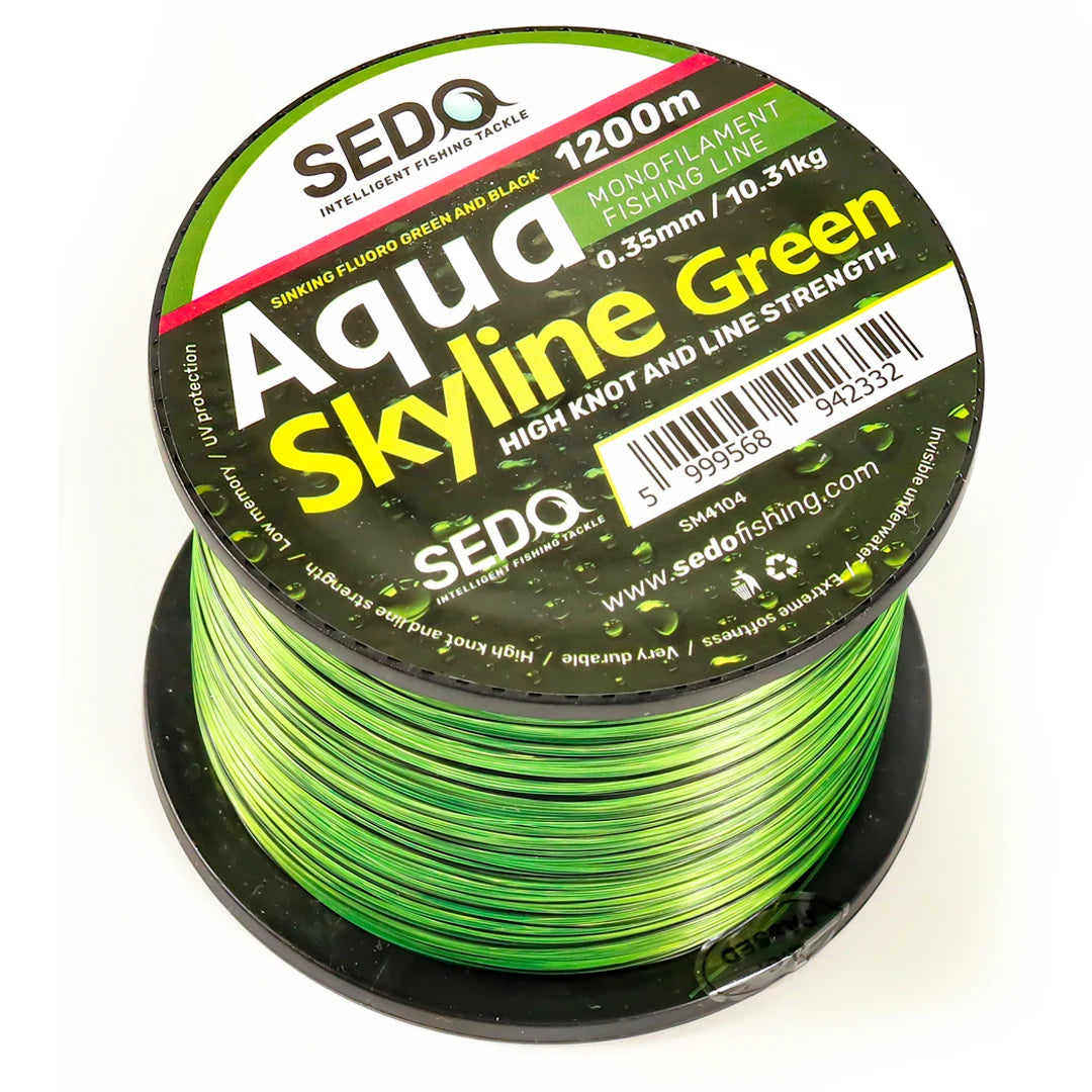 SEDO Aqua Skyline Grün 1200 Meter monofile Angelschnur