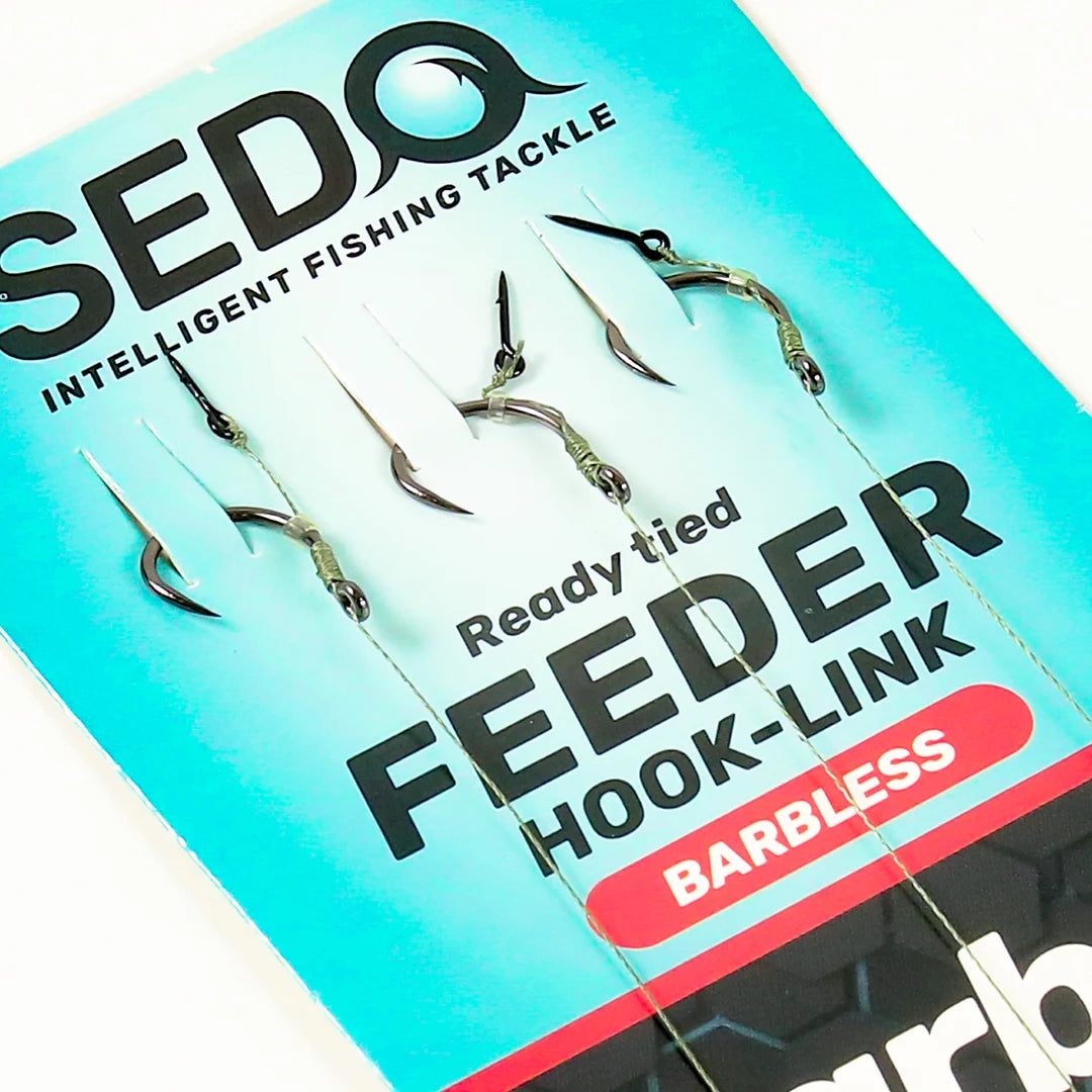 Carbon Carp Ready tied feeder hook-link BARBLESS